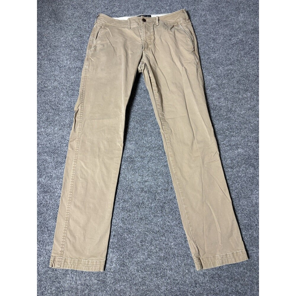 Abercrombie & Fitch Chino Pants Mens 30x32 Beige Langdon Slim Stretch Casual